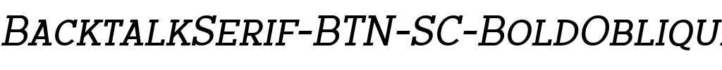 BacktalkSerif BTN SC BoldOblique.ttf