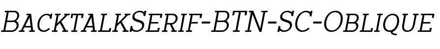BacktalkSerif BTN SC Oblique.ttf