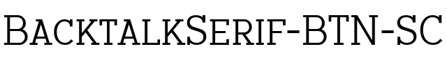 BacktalkSerif BTN SC Regular.ttf