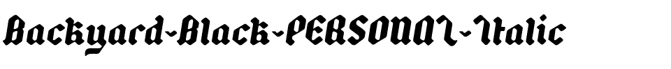 Backyard Black PERSONAL Italic.ttf