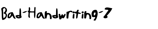Bad Handwriting 7.2 Normal.ttf