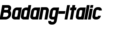 Badang Italic Regular.ttf