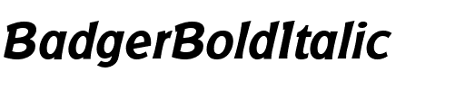 BadgerBoldItalic Roman.ttf
