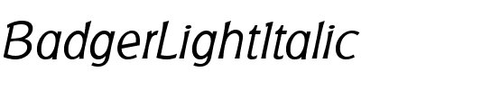 BadgerLightItalic Roman.ttf