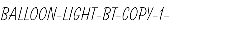 Balloon Lt BT Light.ttf