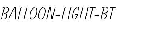 Balloon Lt BT Light.ttf