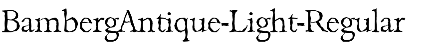 BambergAntique-Light Regular.ttf