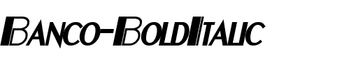 Banco BoldItalic.ttf