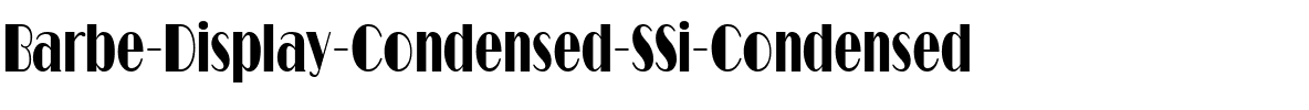 Barbe Display Condensed SSi Condensed.ttf