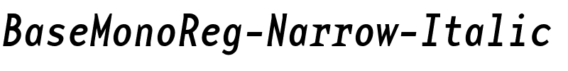 BaseMonoReg-Narrow RomanItalic.ttf
