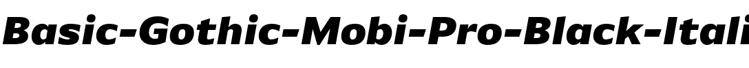 Basic Gothic Mobi Pro Black Italic.ttf