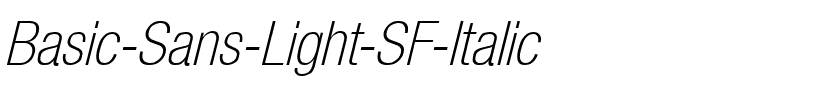 Basic Sans Light SF Italic.ttf