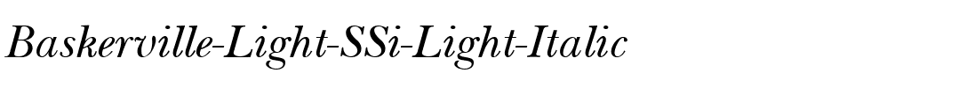 Baskerville Light SSi Light Italic.ttf