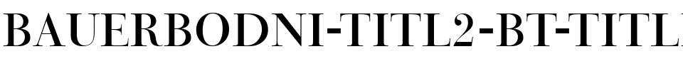 BauerBodni Titl2 BT Titling No.2.ttf