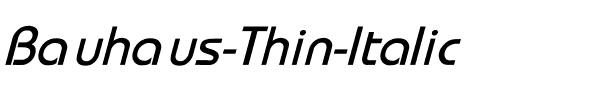 Bauhaus-Thin-Italic Regular.ttf