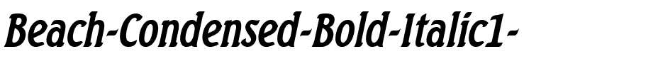 Beach-Condensed Bold Italic.ttf
