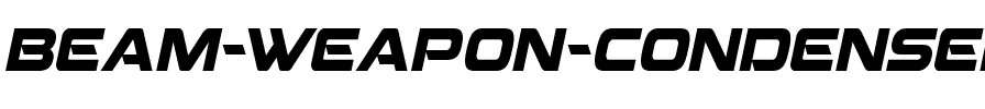 Beam Weapon Condensed Italic Condensed Italic.ttf
