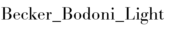 Becker Bodoni Light Regular.ttf