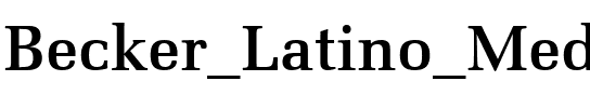 Becker Latino Med Regular.ttf