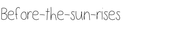 Before the sun rises Medium.ttf
