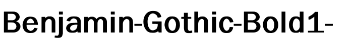 Benjamin Gothic Bold.ttf