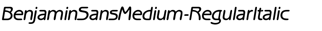 BenjaminSansMedium RegularItalic.ttf