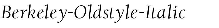 Berkeley Oldstyle Italic.ttf
