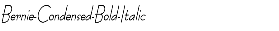 Bernie Condensed Bold Italic.ttf