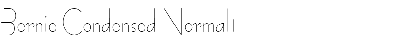 Bernie-Condensed Normal.ttf