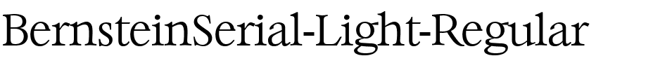 BernsteinSerial-Light Regular.ttf