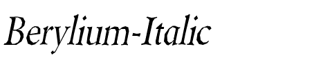 Berylium Italic.ttf