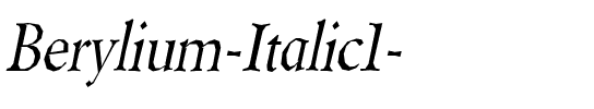 Berylium Italic.ttf