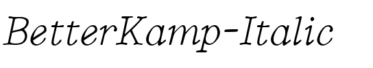 BetterKamp Italic.ttf