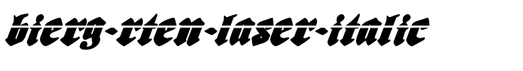 Biergärten Laser Italic Laser Italic.ttf