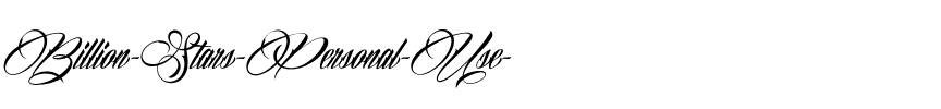 Billion Stars Personal Use  Regular.ttf