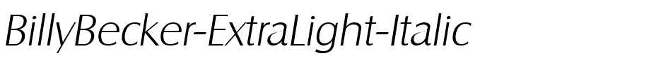 BillyBecker-ExtraLight Italic.ttf