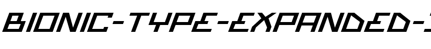 Bionic Type Expanded Italic Expanded Italic.ttf