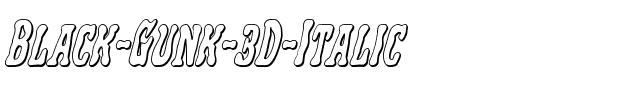 Black Gunk 3D Italic Italic.ttf