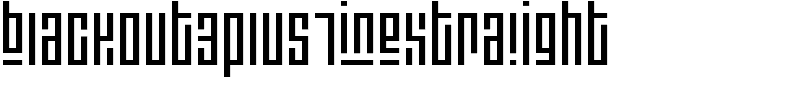 Blackout3 plus1 ExtraLight.otf