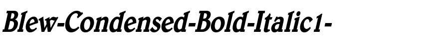 Blew-Condensed Bold Italic.ttf
