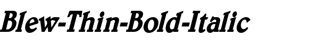 Blew Thin Bold Italic.ttf
