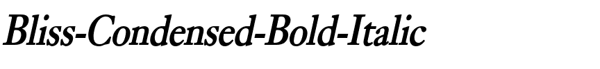 Bliss Condensed Bold Italic.ttf