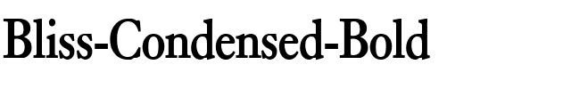 Bliss Condensed Bold.ttf