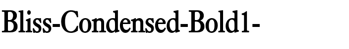 Bliss-Condensed Bold.ttf
