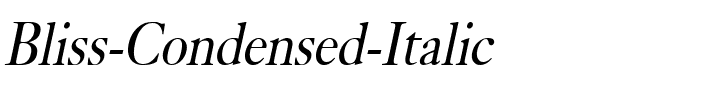 Bliss Condensed Italic.ttf