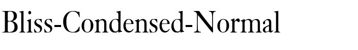 Bliss Condensed Normal.ttf
