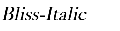 Bliss Italic.ttf
