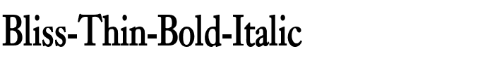 Bliss Thin Bold Italic.ttf