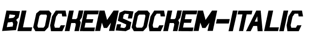 Blockem Sockem Italic.otf