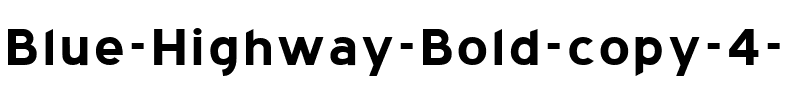 Blue Highway   Bold.ttf